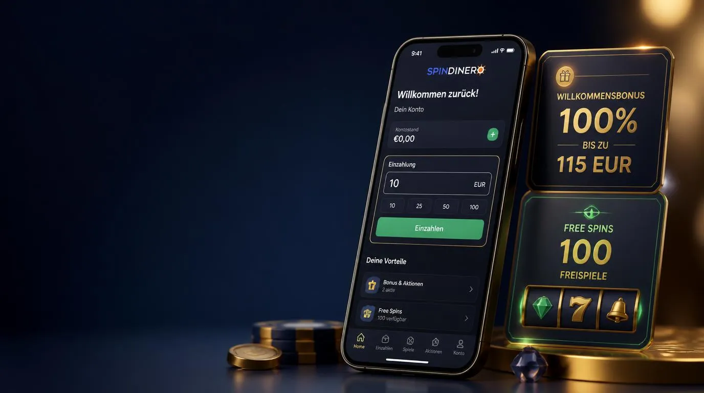 Willkommensbonus mit 115 Euro Einzahlungsbonus, 100 Freispielen und Mindesteinzahlung von 10 EUR
